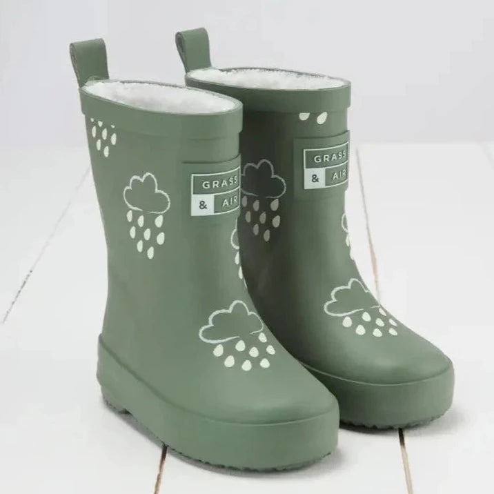 Grass Air Colour Changing Cloud Wellies Khaki