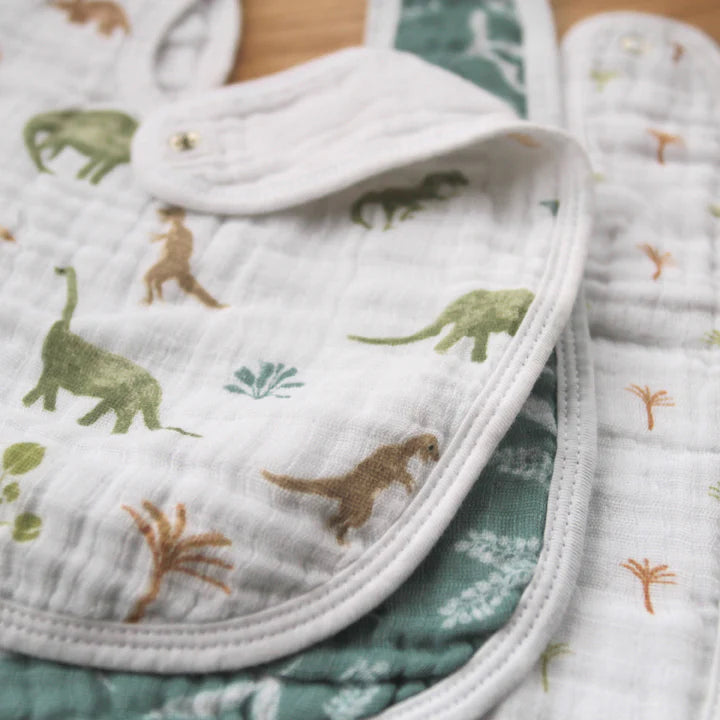 Aden Anais Cotton Muslin Snap Bibs Dino Jungle 3 Pack Mabel Fox