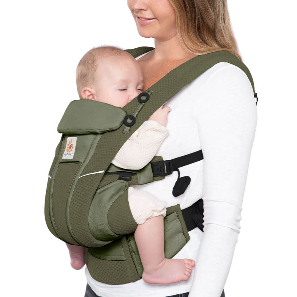 Ergo Baby Omni Breeze Baby Carrier Olive Green Mabel Fox