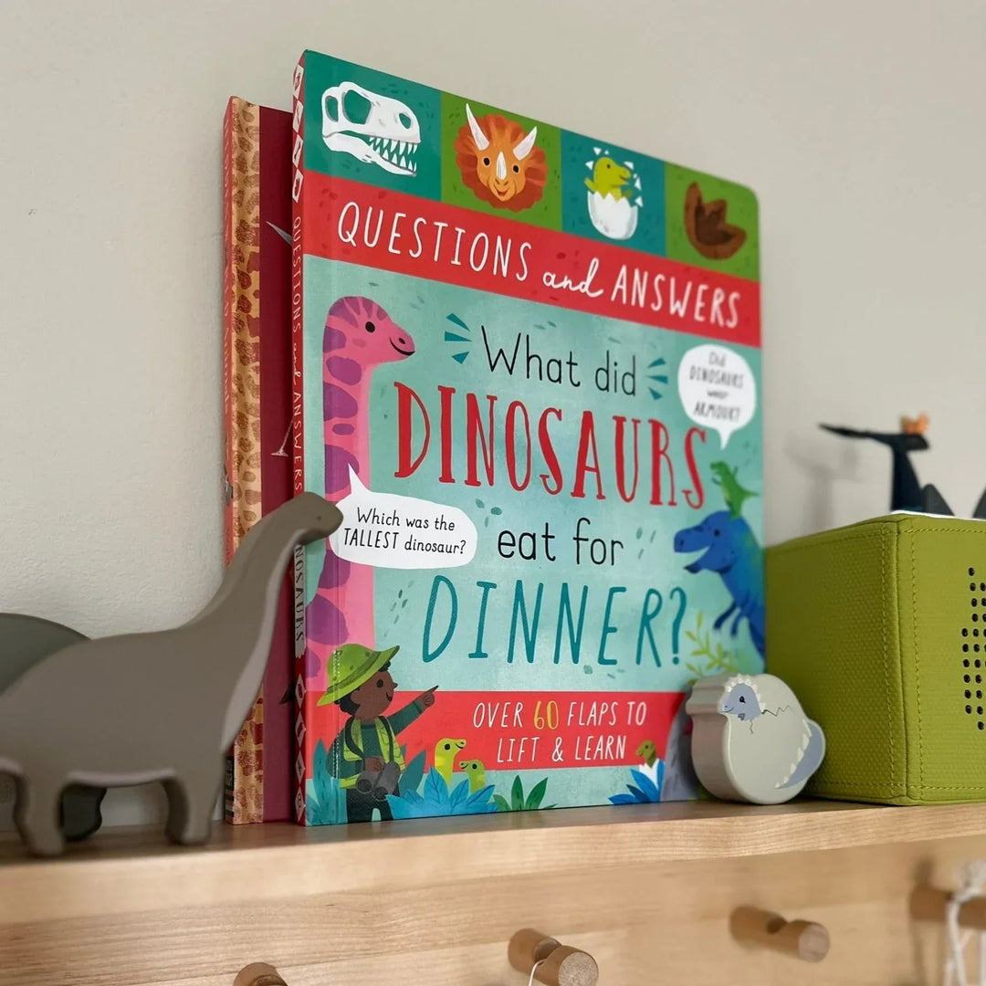 Dinosaur themed question and answer book