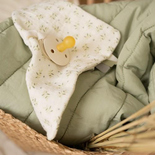 Little Dutch - Bassinet Quilted Bedspread - Sage