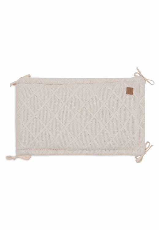 Jollein - Playpen Bumper- Check Knit -Oatmeal 183 x 30 cm