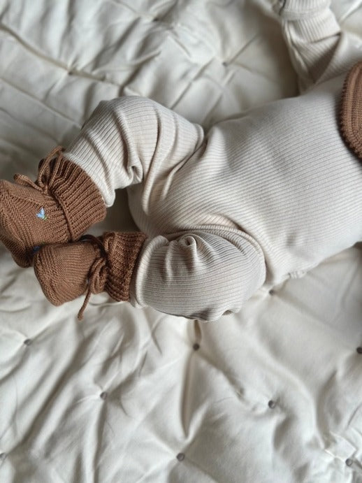 Saga Copenhagen- Baby Booties - Tahin