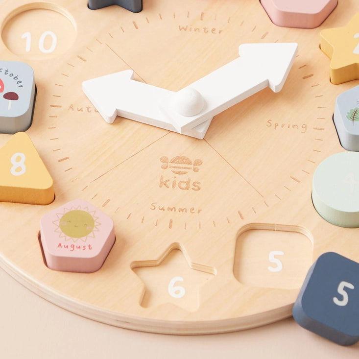 Just Bee Kids - Wooden Puzzle Clock