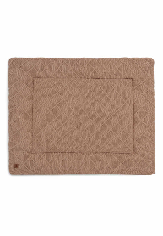 Jollein - Playpen Mat - Check Knit - Biscuit 75 x 95cm