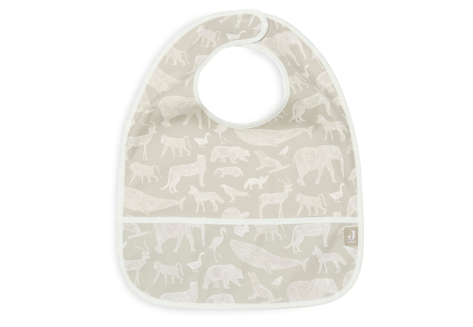 Jollein - Waterproof Bib - Animals Olive Green (2 Pack) – Mabel & Fox