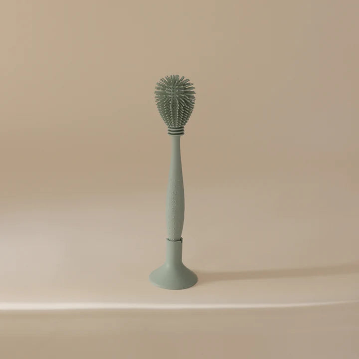 Mushie - Silicone Baby Bottle Brush - Cambridge Blue