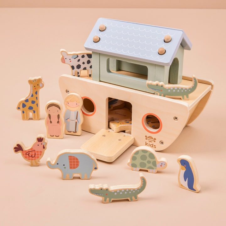 Just Bee Kids -  Wooden Shape Sorter - Noah's Ark