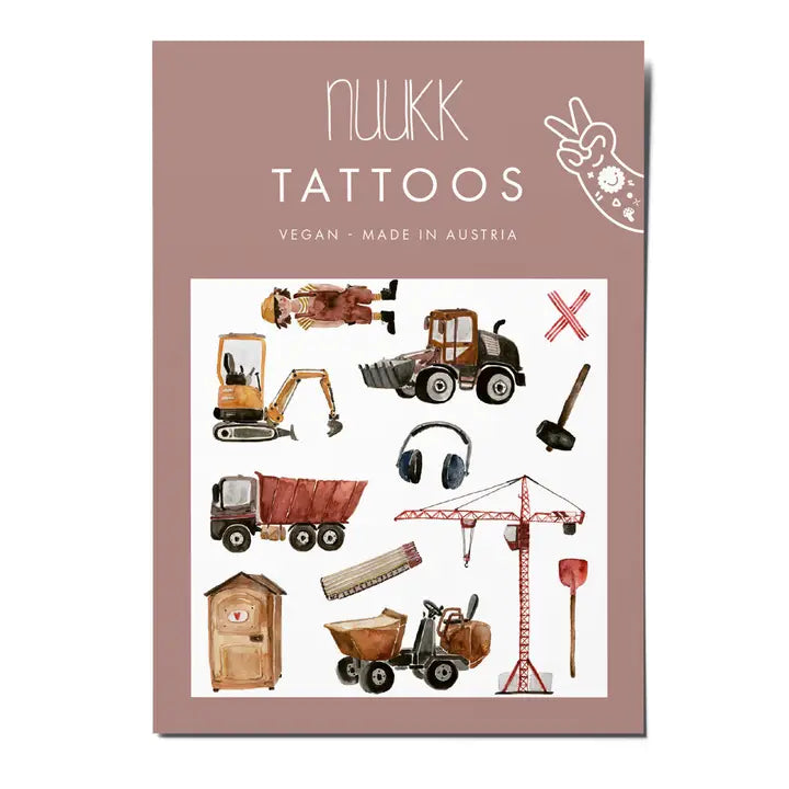 Nuukk - Temporary Organic Tattoo Sheets - Construction Site