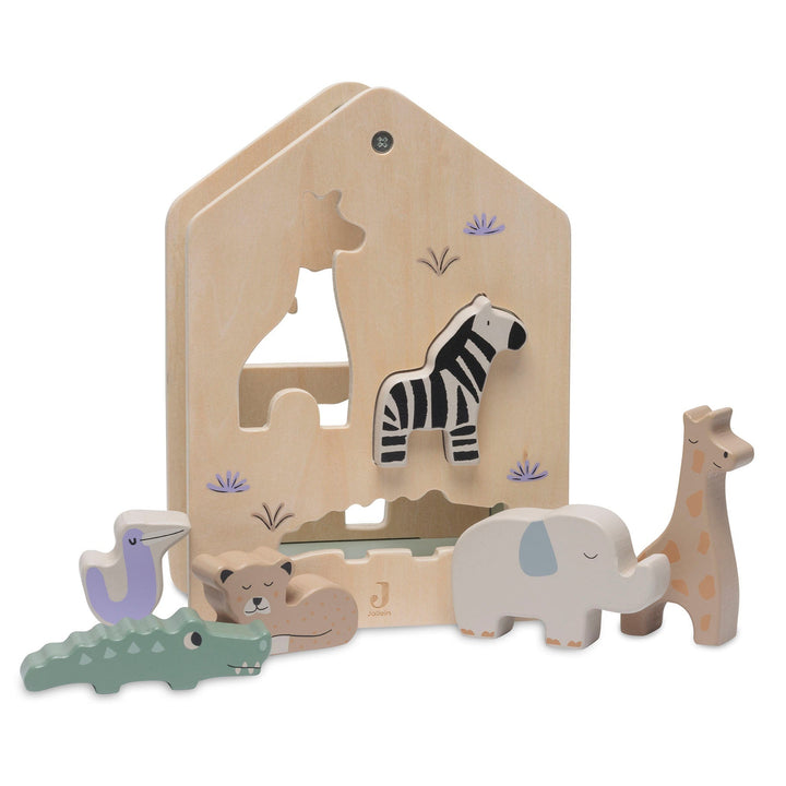 Jollein - Wooden Shape Sorter - Jungle Jambo