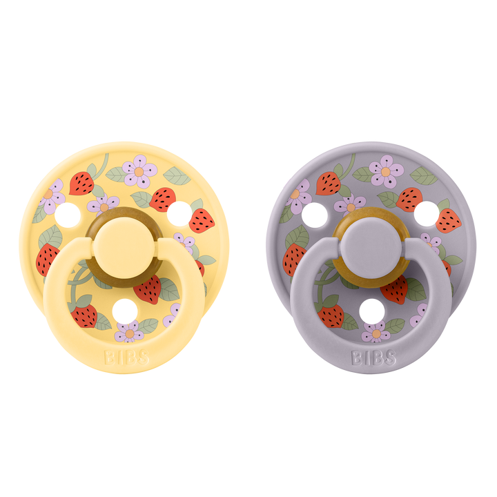 Bibs x Liberty - Colour Pacifier - Strawberries and Cream - Pale Butter Mix