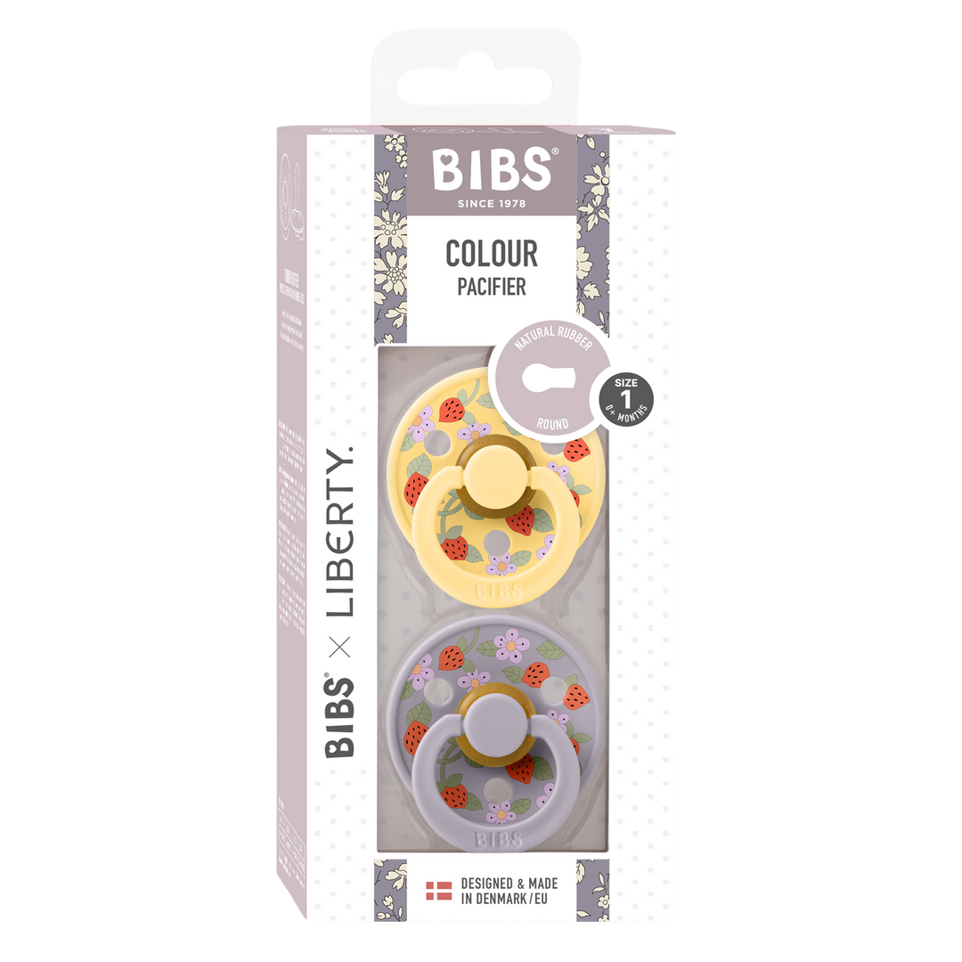 Bibs x Liberty - Colour Pacifier - Strawberries and Cream - Pale Butter Mix