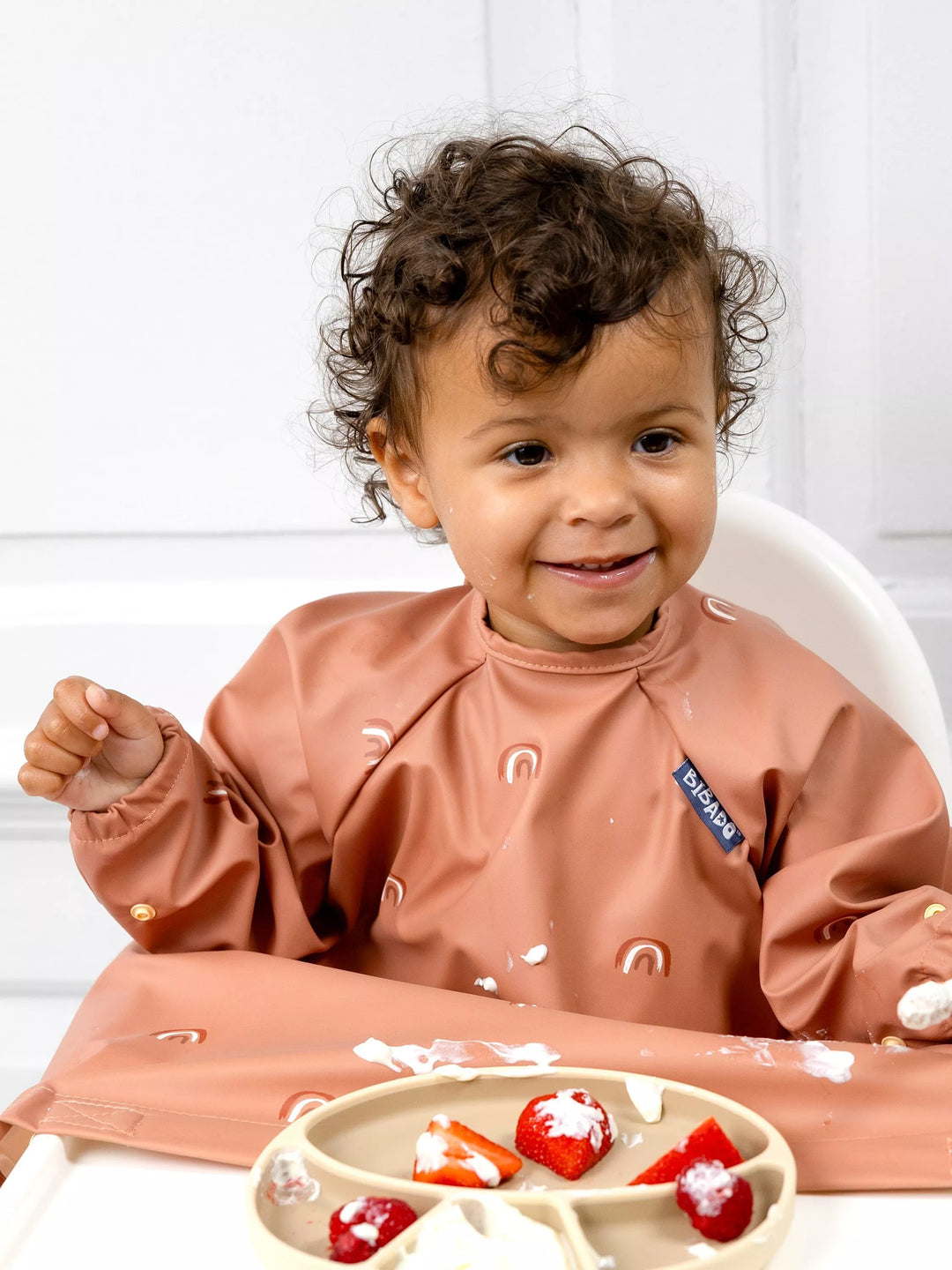 Bibado - Long Sleeve Coverall Bib - Chasing Rainbows - Mabel & Fox