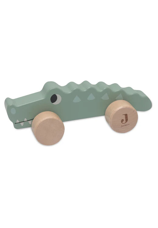 Jollein - Wooden Crocodile on Wheels - Jungle Jambo