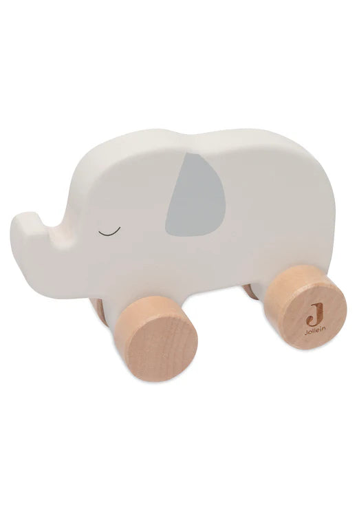 Jollein - Wooden Elephant on Wheels -Jungle Jambo