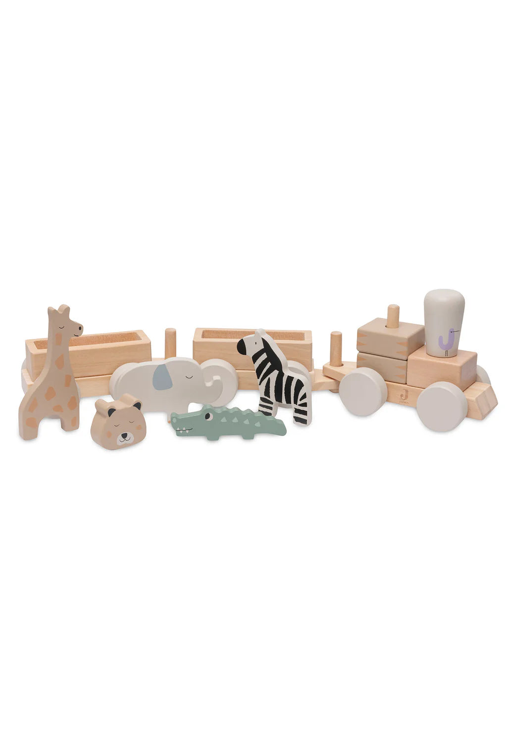 Jollein - Wooden Toy Train - Jungle Jambo