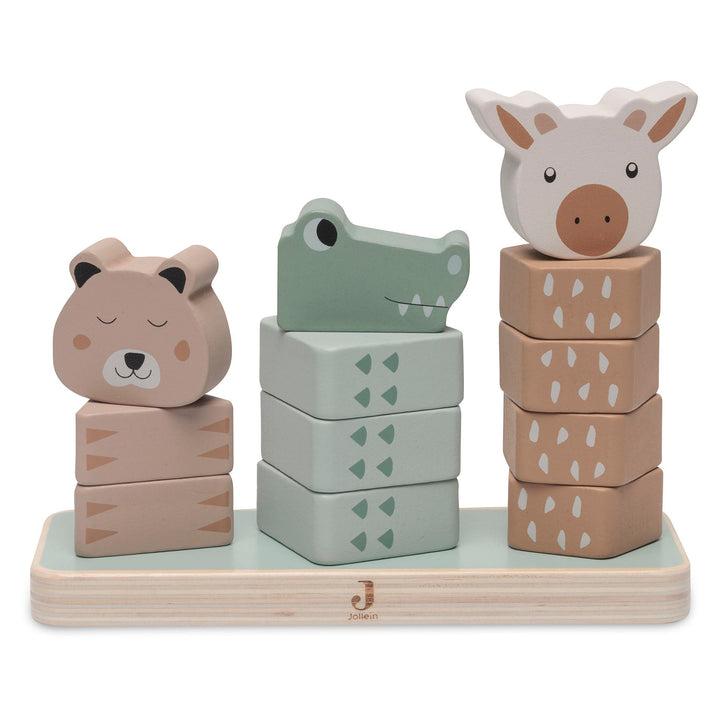 Jollein - Wooden Stacking Tower - Jungle Jambo - Mabel & Fox