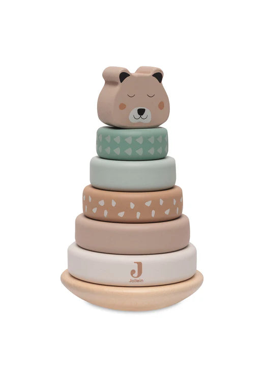 Jollein - Wooden Rocking Ring Stacker - Jungle Jambo