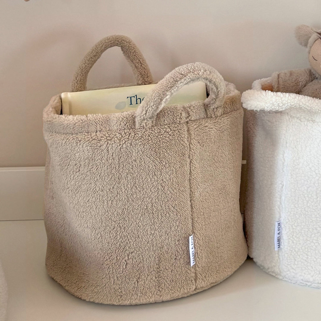 Mabel & Fox - Teddy Storage Basket - Biscuit