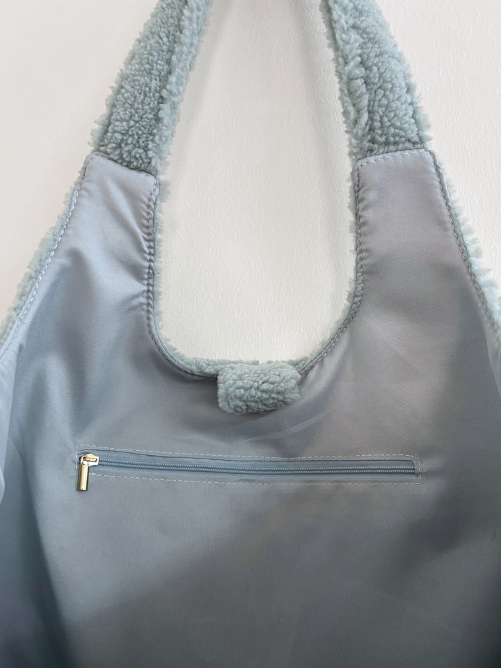 Mabel & Fox - Teddy Tote Bag - Ice Blue