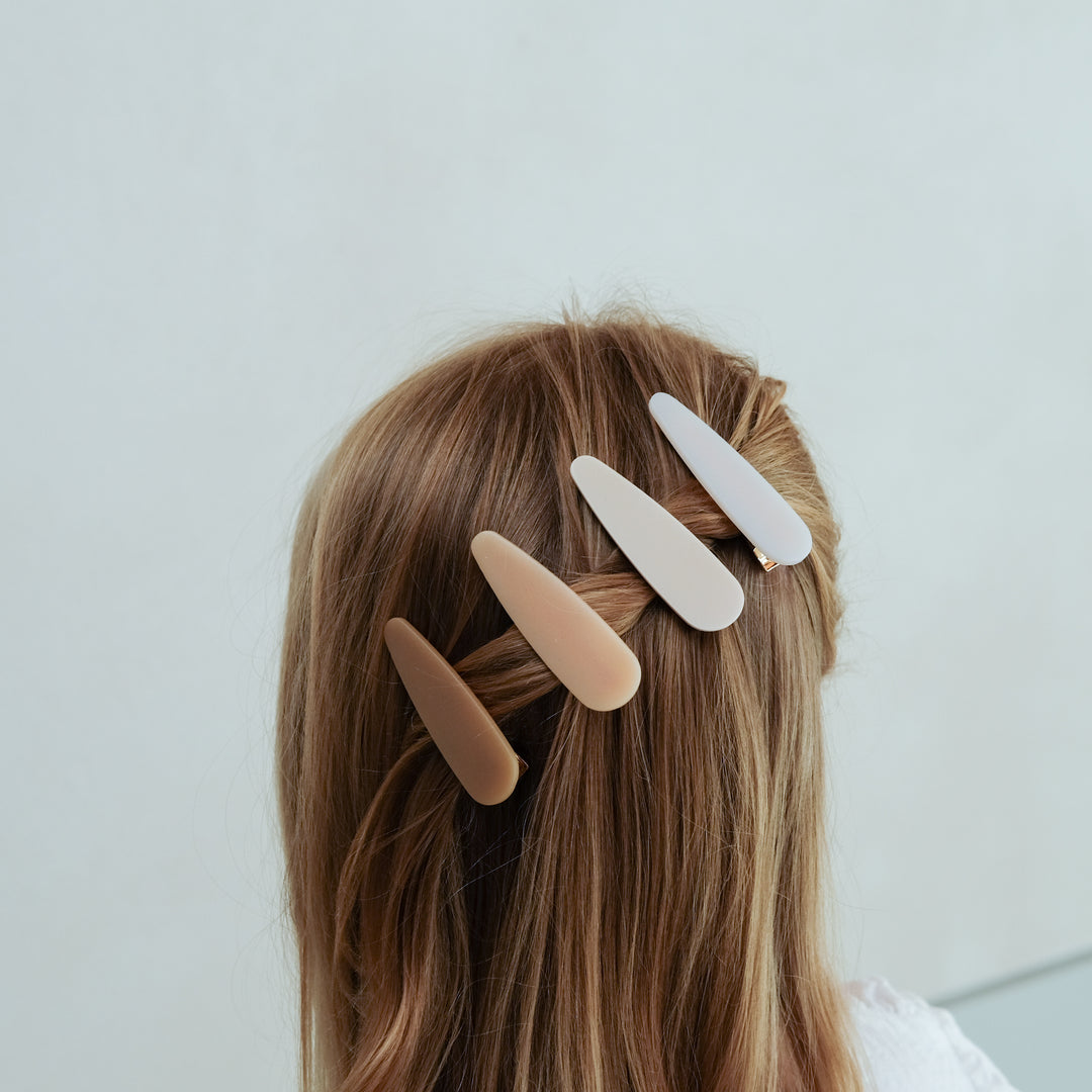 Mimi & Lula - Clic Clac Hair Clips - Neutral Acetate Clips