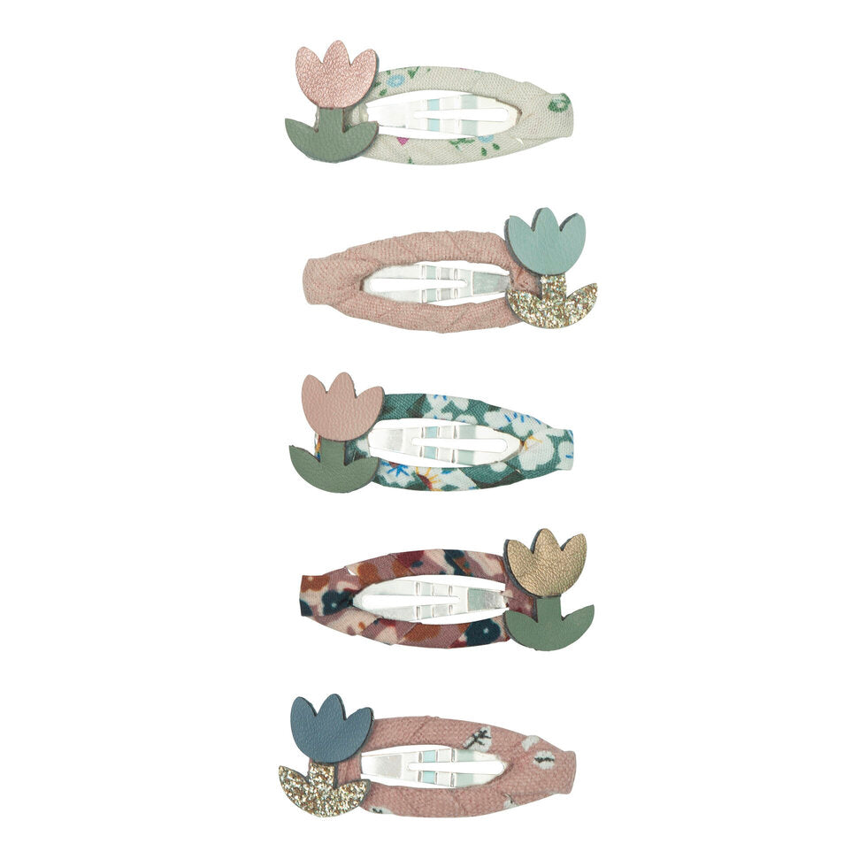 Mimi & Lula - Mini Clic Clac Hair Clips - Tulips (5 Pack)