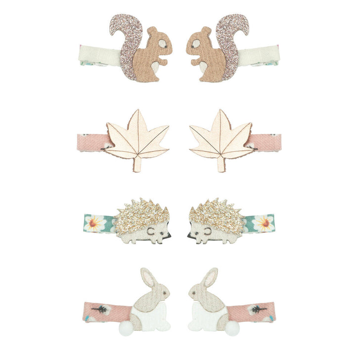 Mimi & Lula - Mini Hair Clips - Woodland Friends (8 Pack)