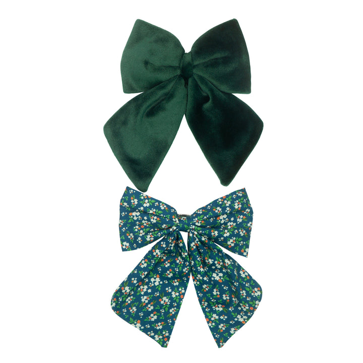 Mimi & Lula - Agnes Oversize Bow Pack - Teal (2 Pack)