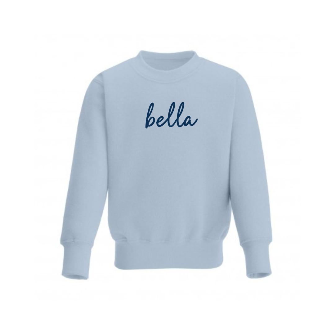 Mabel & Fox - Personalised Kids Sweatshirt - Vintage Blue