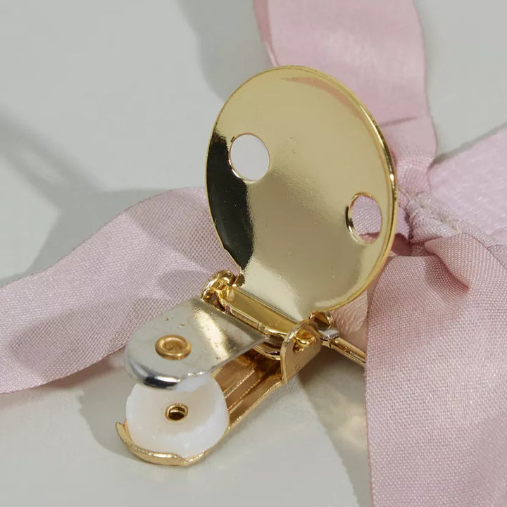 Elodie - Soother Clip - Powder Pink - Mabel & Fox