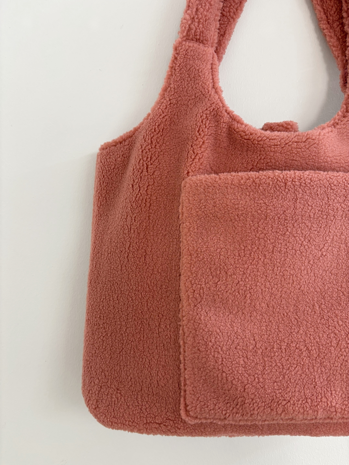 Mabel & Fox - Teddy Tote Bag - Rose Pink