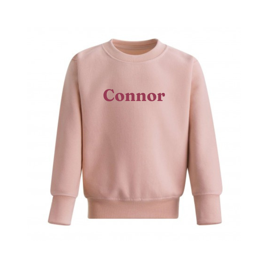 Mabel & Fox - Personalised Kids Sweatshirt - Peach