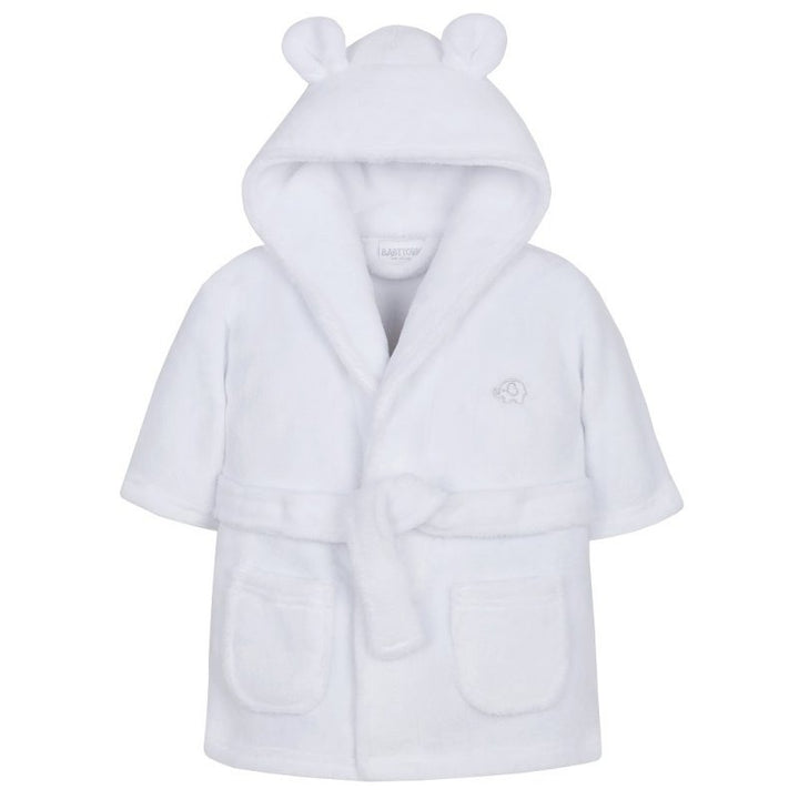 MABEL & FOX - BABY HOODED DRESSING GOWN - WHITE