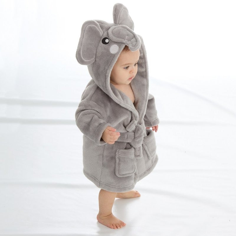 MABEL & FOX - BABY DRESSING GOWN - ELEPHANT