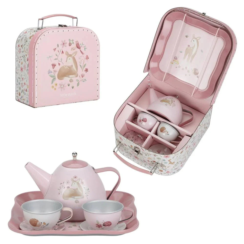 Little Dutch - Tea Set In Suitcase - Fairy Garden - Mabel & Fox