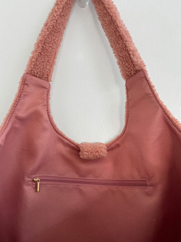 Mabel & Fox - Teddy Tote Bag - Rose Pink