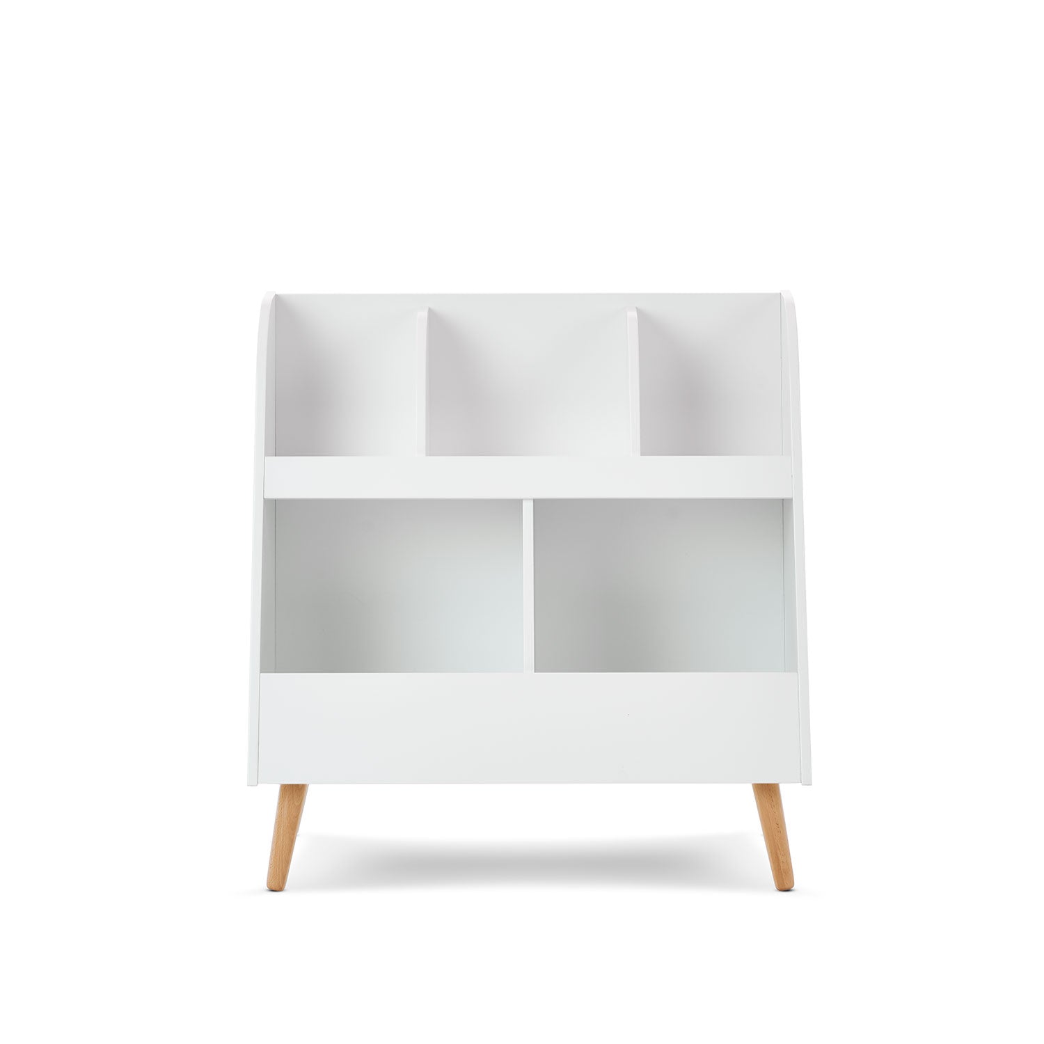 White bookcase best sale with toy box