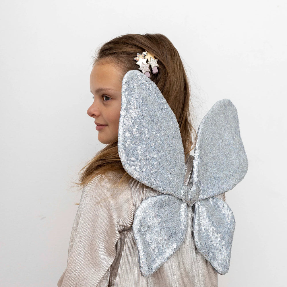 Mimi & Lula - Sparkle Sequin Wings - Silver - Mabel & Fox