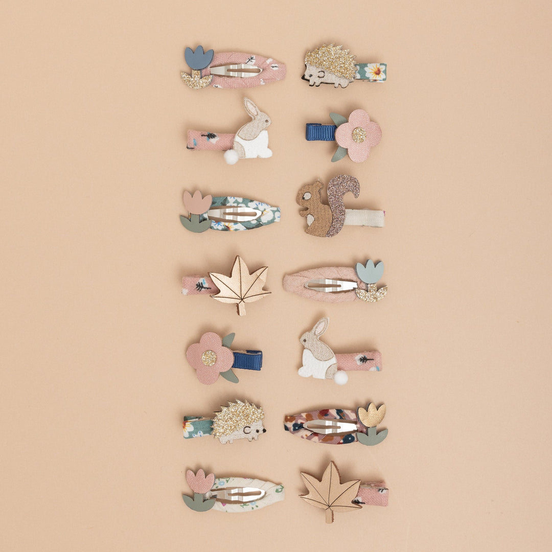 Mimi & Lula - Mini Hair Clips - Woodland Friends (8 Pack)