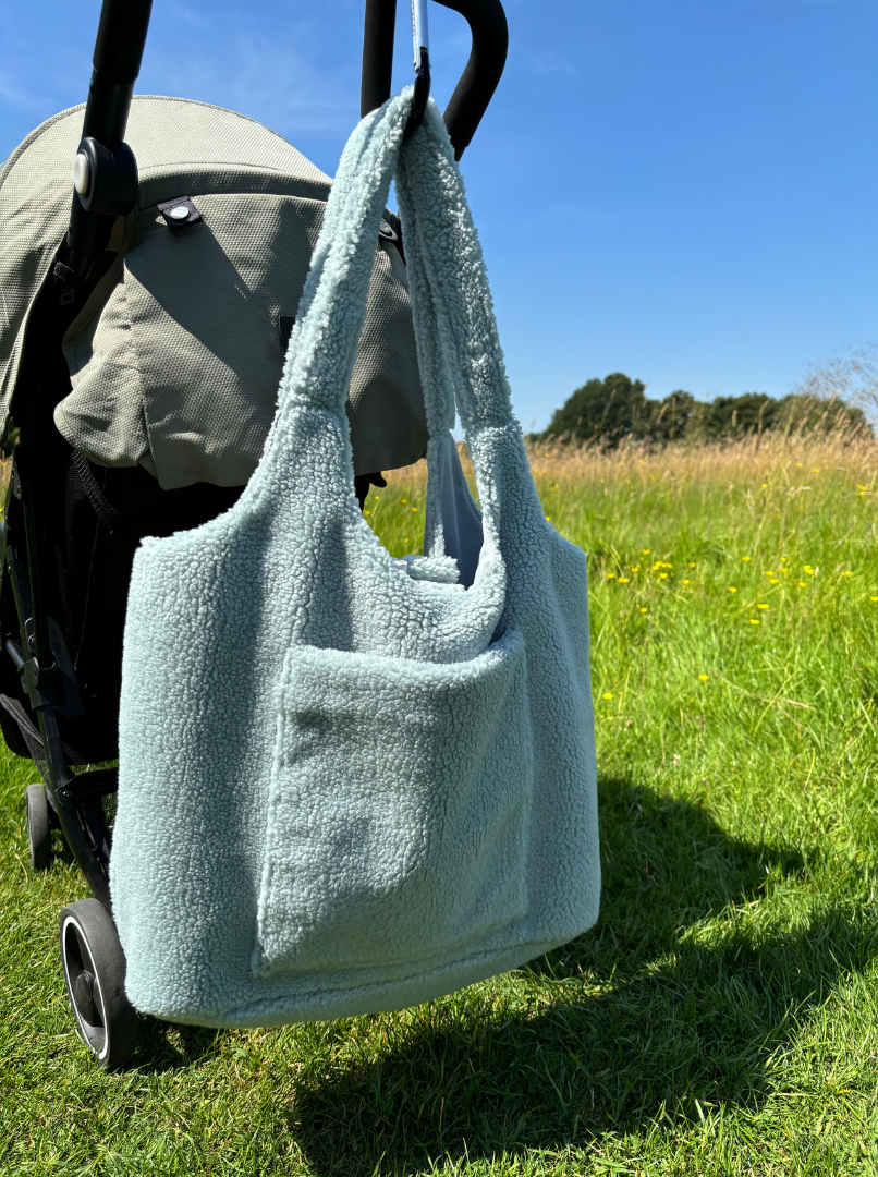 Mabel & Fox - Teddy Tote Bag - Ice Blue