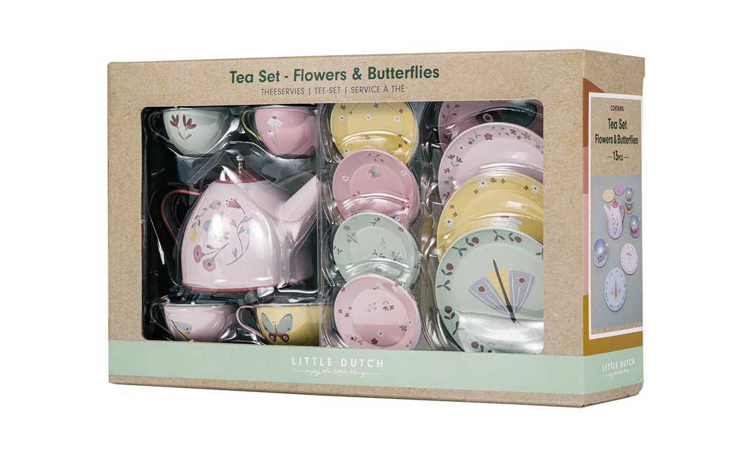 Little Dutch - Tin Tea Set - Flowers & Butterflies
