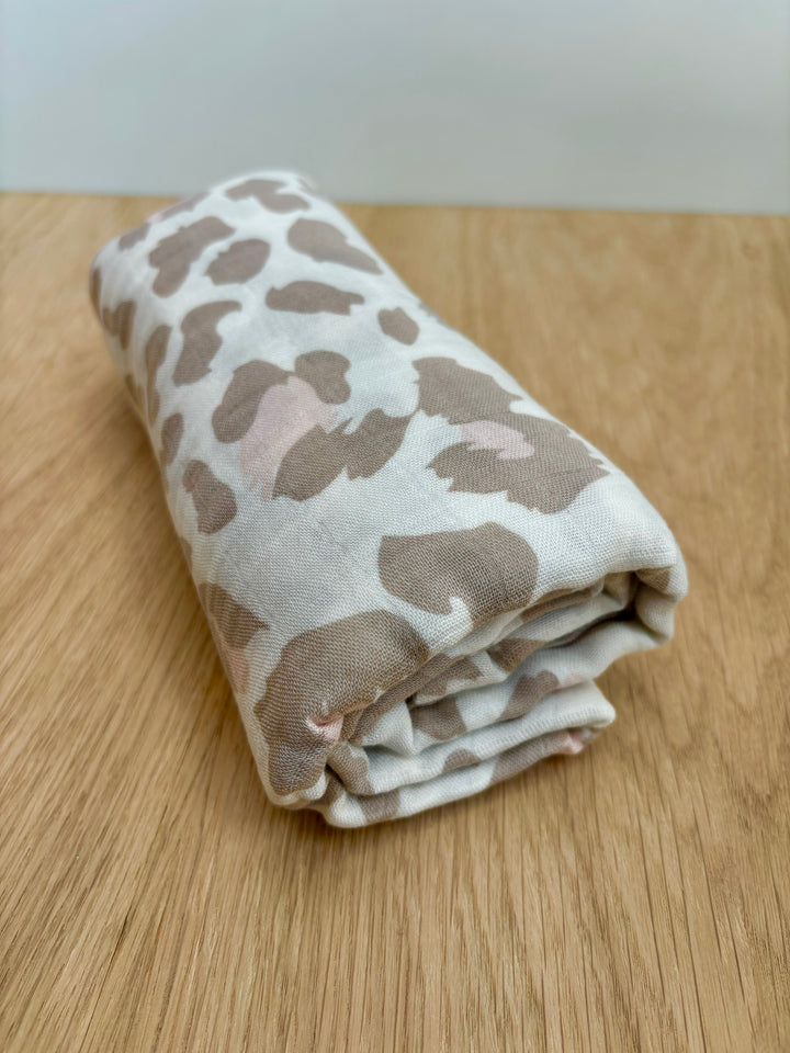 Mabel & Fox - Swaddle Muslin Blanket - Leopard