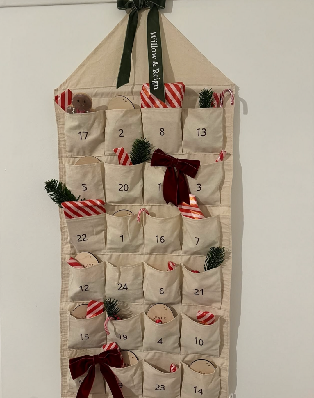 Mabel & Fox - Personalised Advent Calendar - Canvas Bow