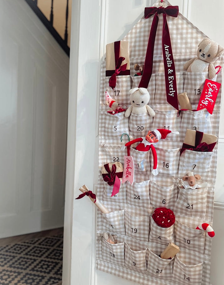 Mabel & Fox - Personalised Advent Calendar - Gingham Bow