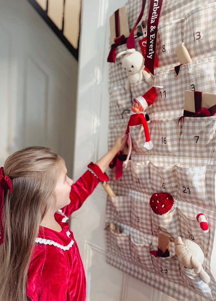 Mabel & Fox - Personalised Advent Calendar - Gingham Bow