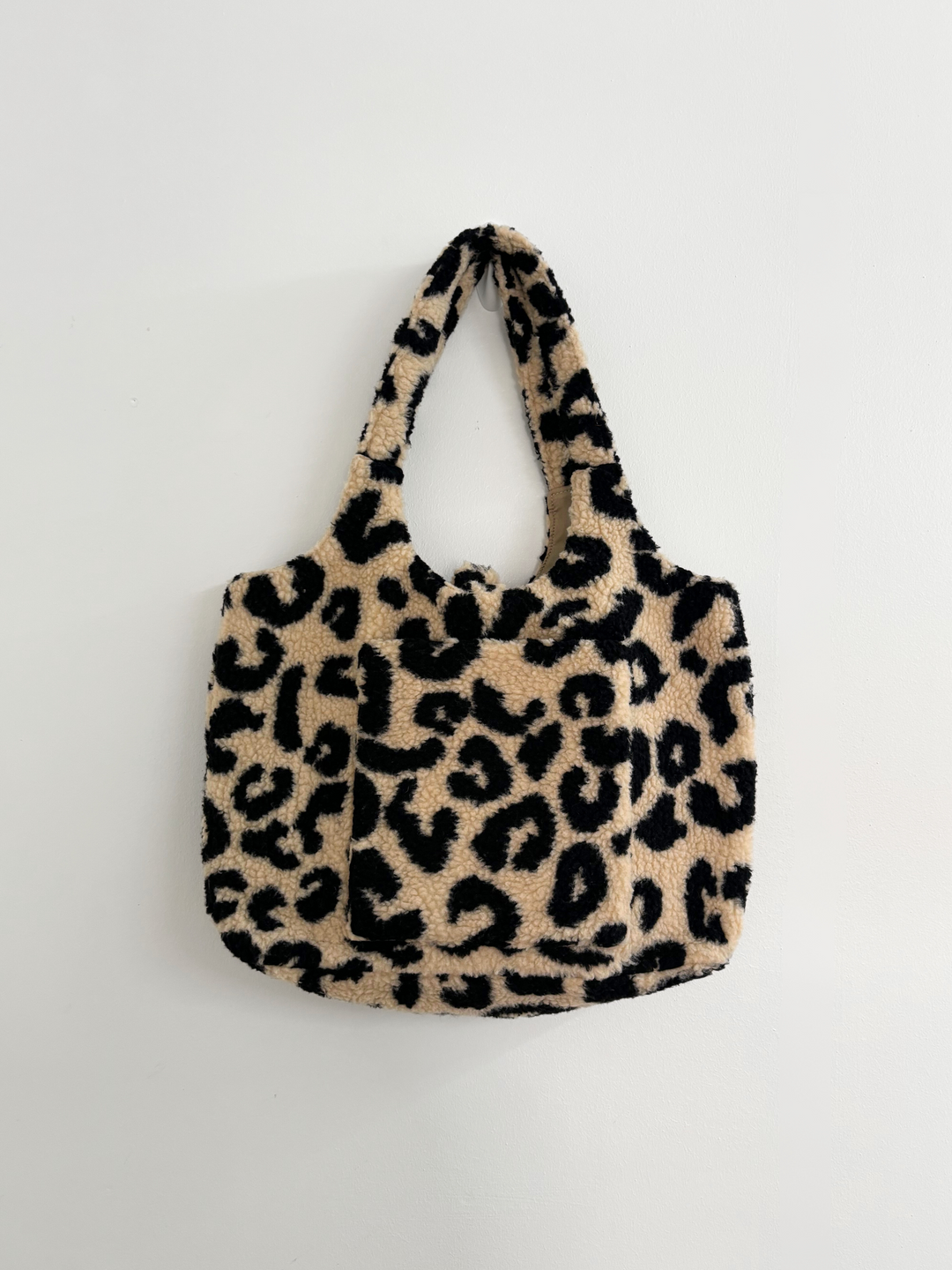 Leopard fuzzy bag sale