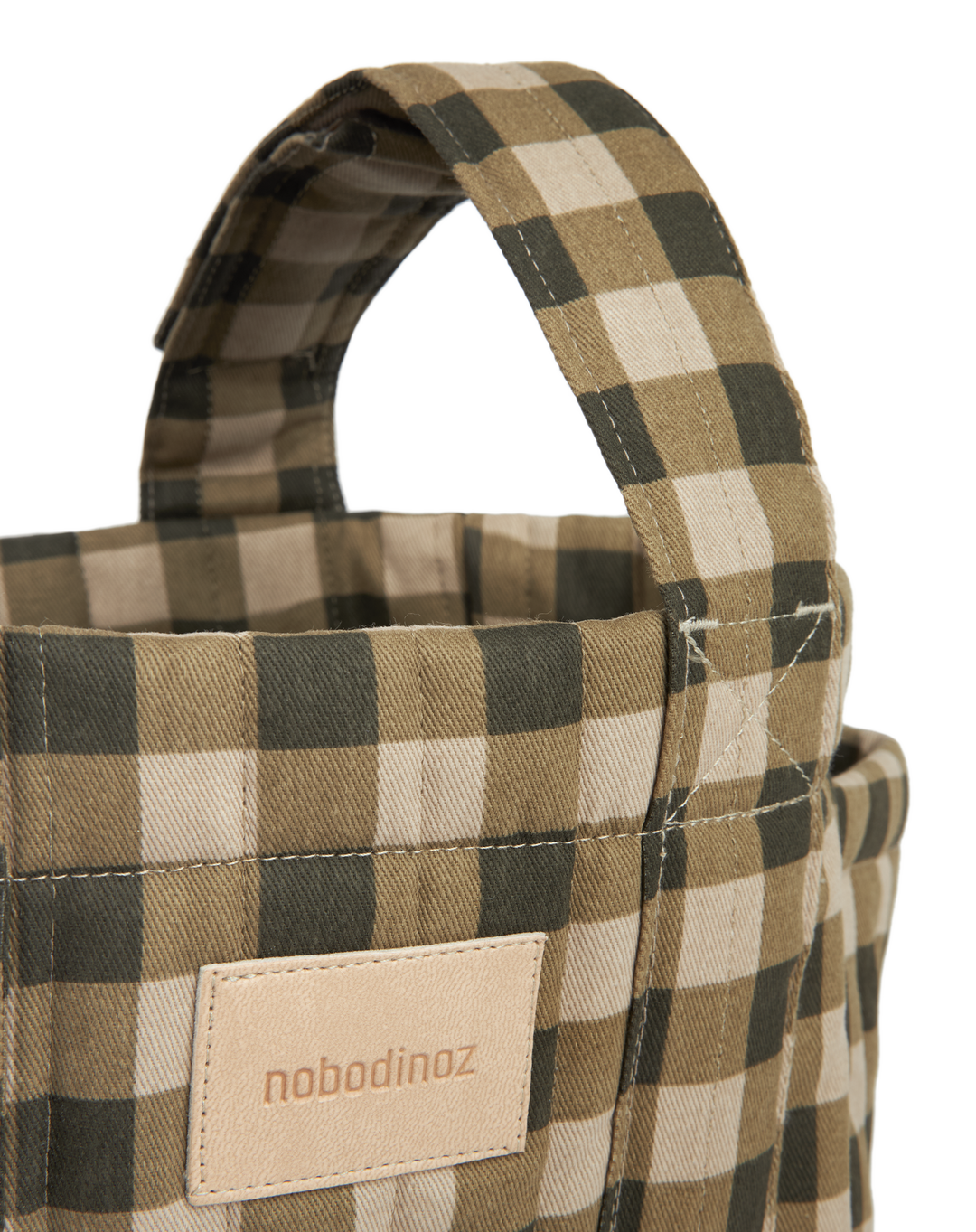 Nobodinoz- Hyde Park Stroller Organiser- Green Checks