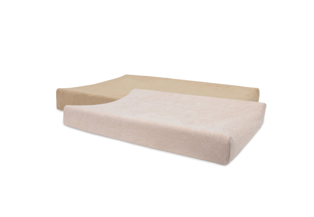 Jollein - Changing Mat Cover Terry (50x70cm) - Wild Rose/Biscuit - (2 Pack)