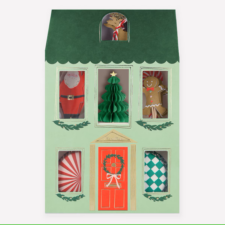 Meri Meri - Festive House Cupcake Kit