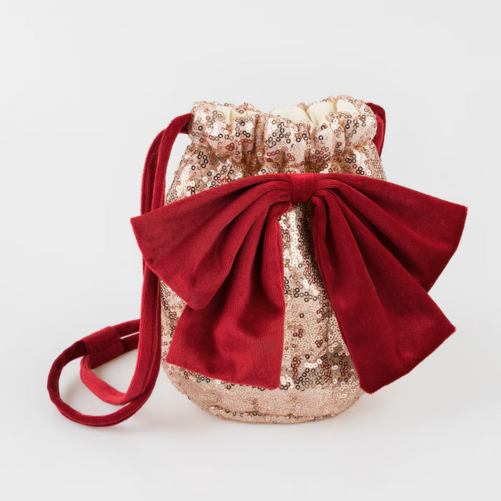 Meri Meri - Pink Sequin Bow Bag